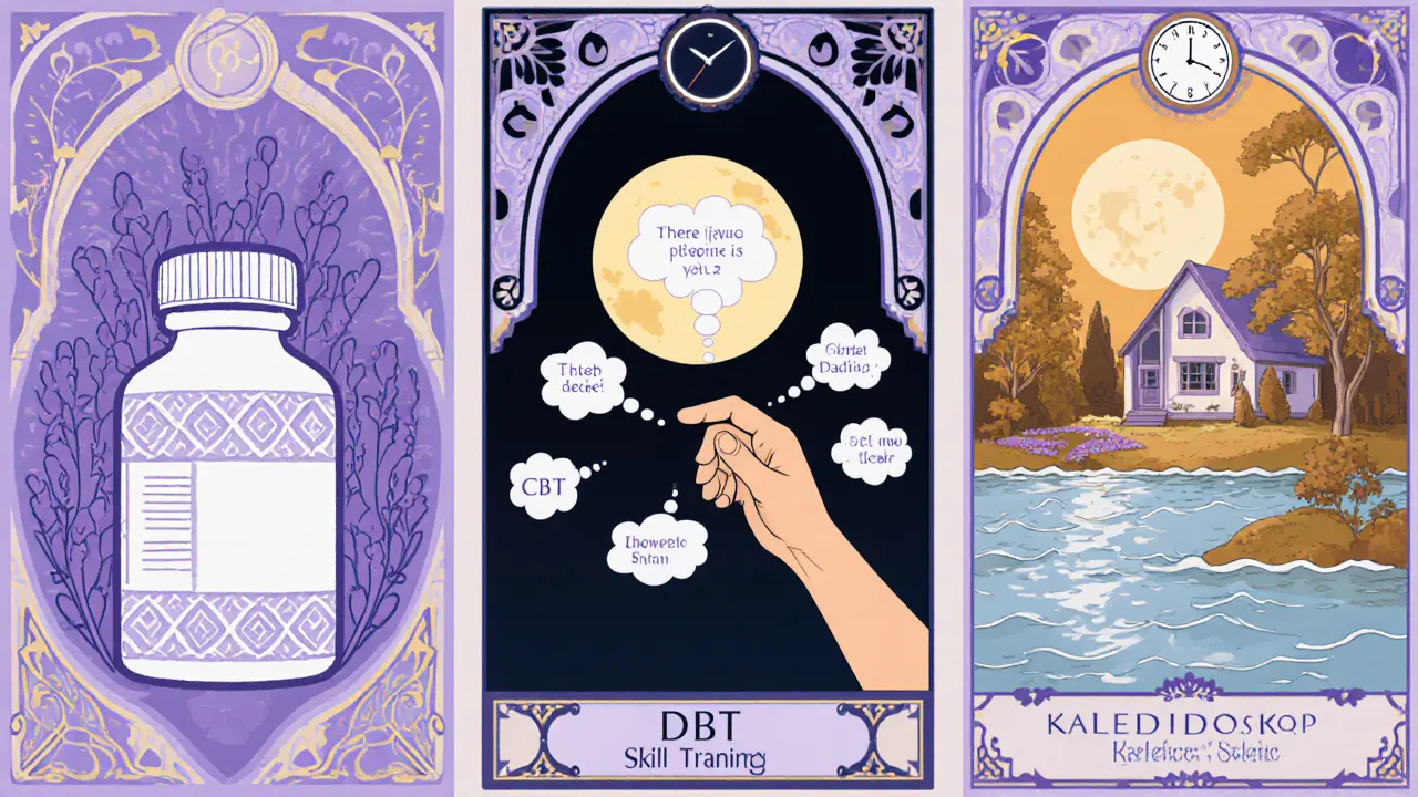 Různé terapeutické přístupy – medikace, KBT, DBT a komunita Kaleidoskop.