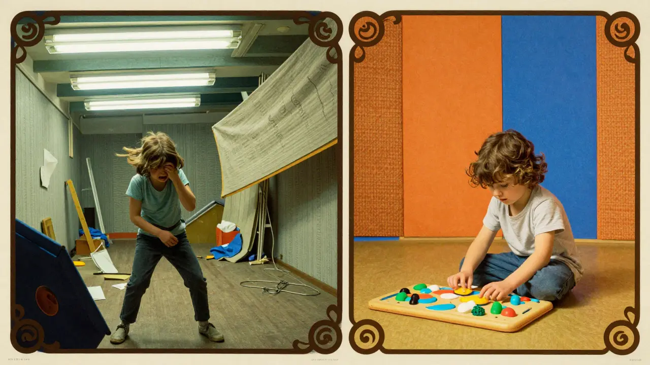 Dvě protichůdné zóny: chaoticická vs. harmonická prostředí pro autisty.