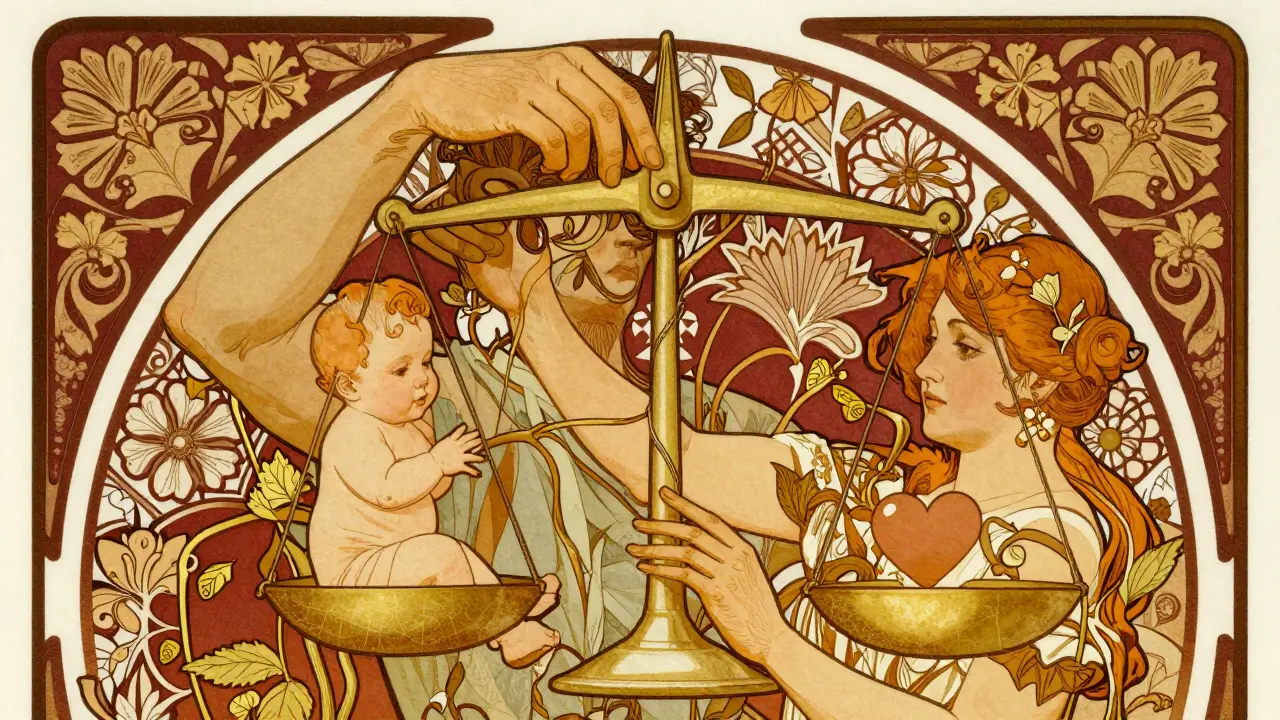Symbolická rovnováha mezi péčí o dítě a partnerským vztahem