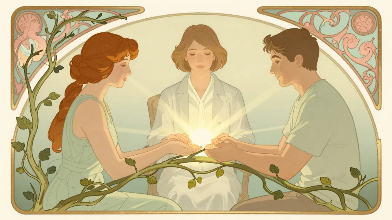 Terapie páru obnovující spojení, ilustrace